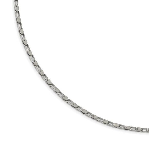 2.5mm Stainless Steel Polished Fancy Link Chain Necklace 18 Inch